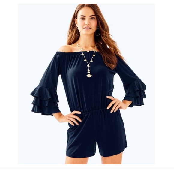Lilly Pulitzer Pants - NWT Lilly Pulitzer Calla Off The Shoulder Romper